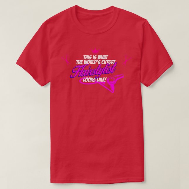 beautiful hairdresser barber gift T-Shirt (Design Front)
