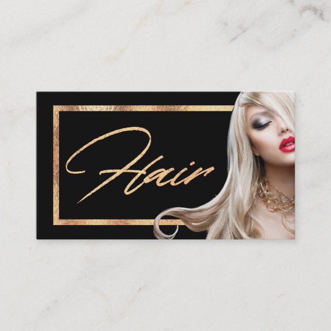★ Beautiful Hairdresser Business Card (Front)