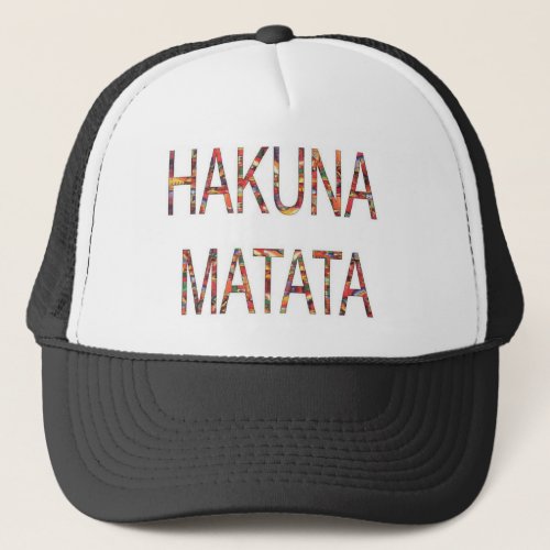 Beautiful Hakuna Matata African Vintage Colors Trucker Hat