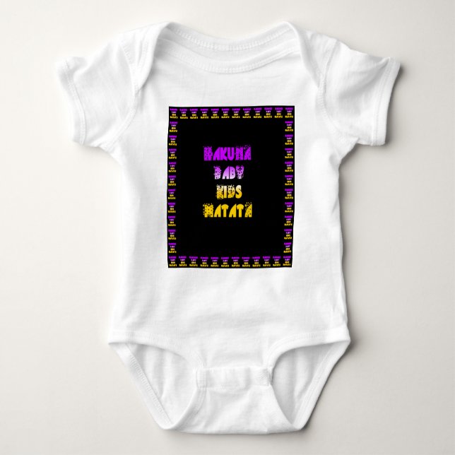 Beautiful Hakuna Matata Art Print Baby Bodysuit (Front)