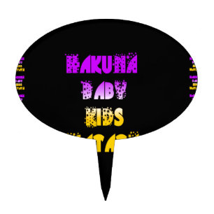 Beautiful Hakuna Matata Art Print Cake Topper