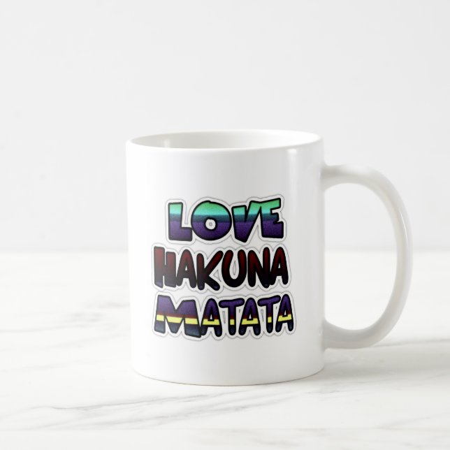 Beautiful Hakuna Matata Art Print Coffee Mug (Right)