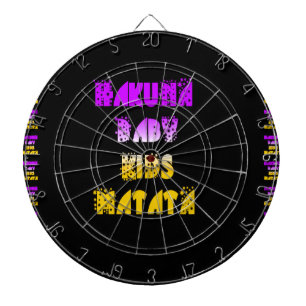 Beautiful Hakuna Matata Art Print Dartboard With Darts