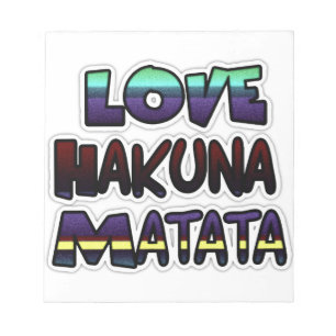 Beautiful Hakuna Matata Art Print Notepad