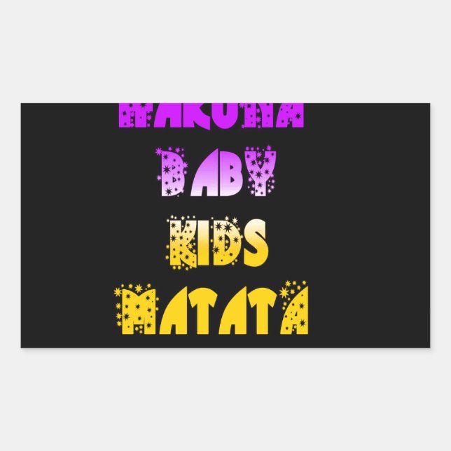 Beautiful Hakuna Matata Art Print Rectangular Sticker (Front)