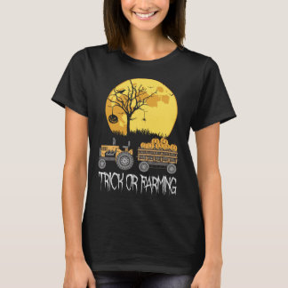 Beautiful Halloween pumpkin Tractor Farming Farmer T-Shirt