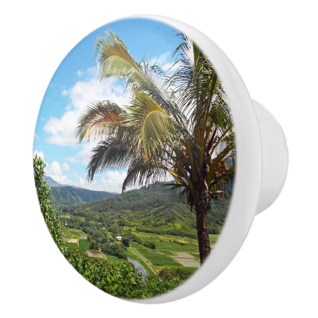 "BEAUTIFUL HANALEI OVERLOOK" CERAMIC KNOB (Right)