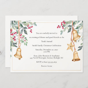 Beautiful Hand-drawn Christmas Party Invitation