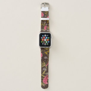 Beautiful Hand drawn parrot birds in Bamboo forest Apple Watch Band