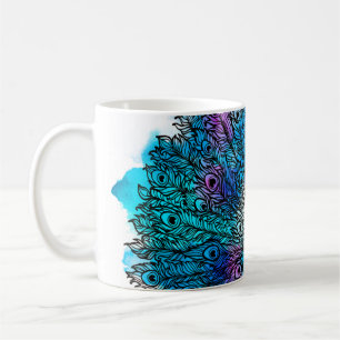 Beautiful Hand drawn Peacock bird consist many det Coffee Mug