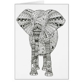 Beautiful Hand Illustrated Artsy Elephant (Front)