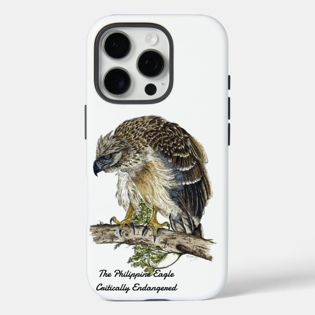 Beautiful Hand-Painted Endangered Eagle Case-Mate iPhone Case (Back)