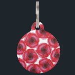 Beautiful Hand Painted Watercolor Poppy Flowers Pet Tag<br><div class="desc">This beautiful and creative red hand painted watercolor poppy flowers patterns is perfect for the trendy and stylish woman. It's chic and artistic print is great for many gifts and occasions. Enjoy this vibrant and pretty print for your next purchase!</div>
