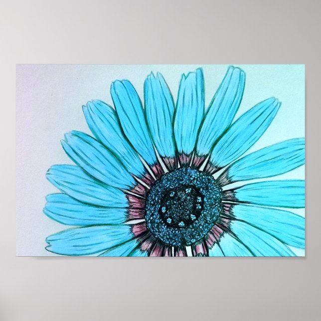 Beautiful hand sketched Flower Design Poster (Front)