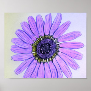 Beautiful hand sketched Flower Design Poster