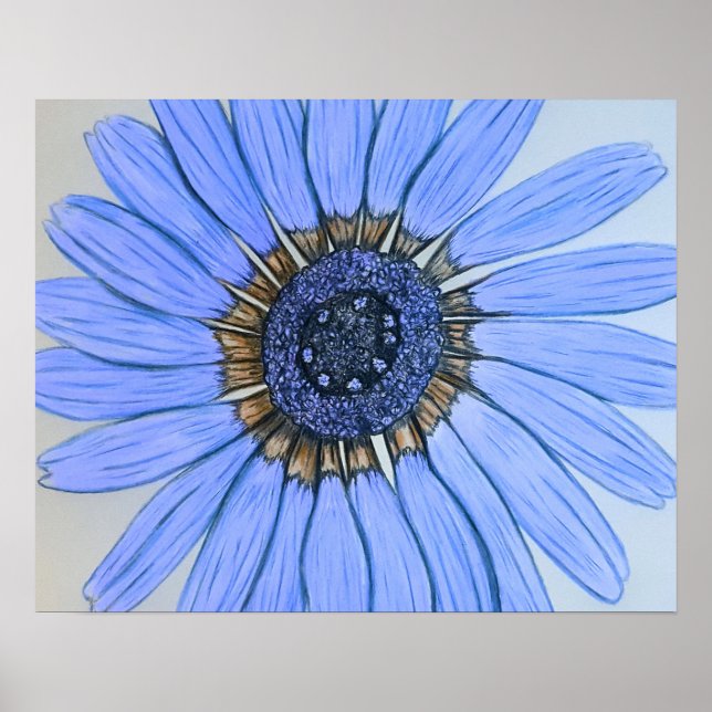 Beautiful hand sketched Flower Poster (Front)