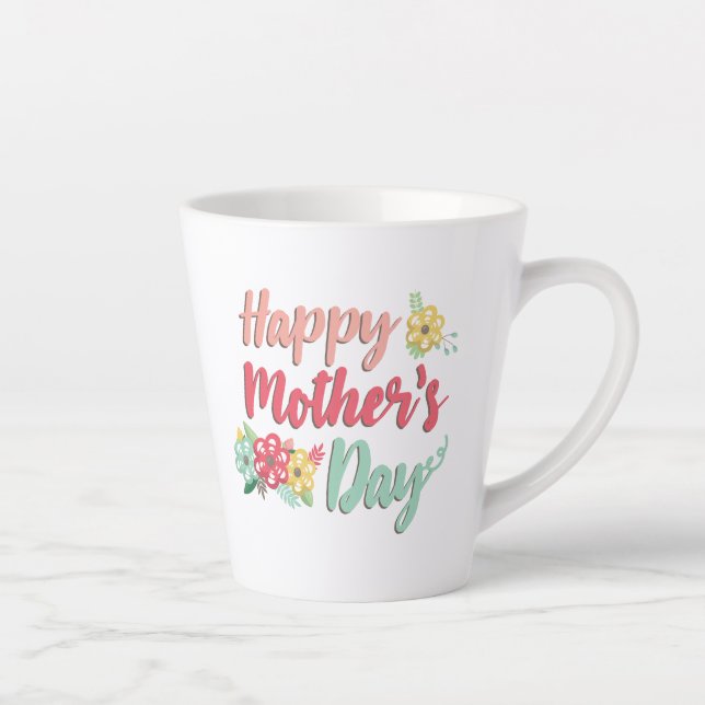 Beautiful Happy Birthday Latte Mug (Right)