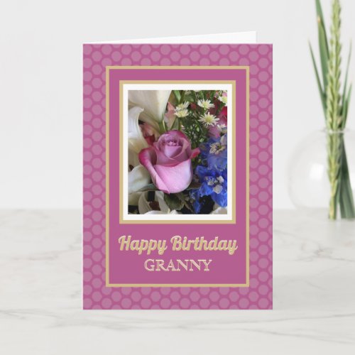 Beautiful Happy Birthday to Granny card