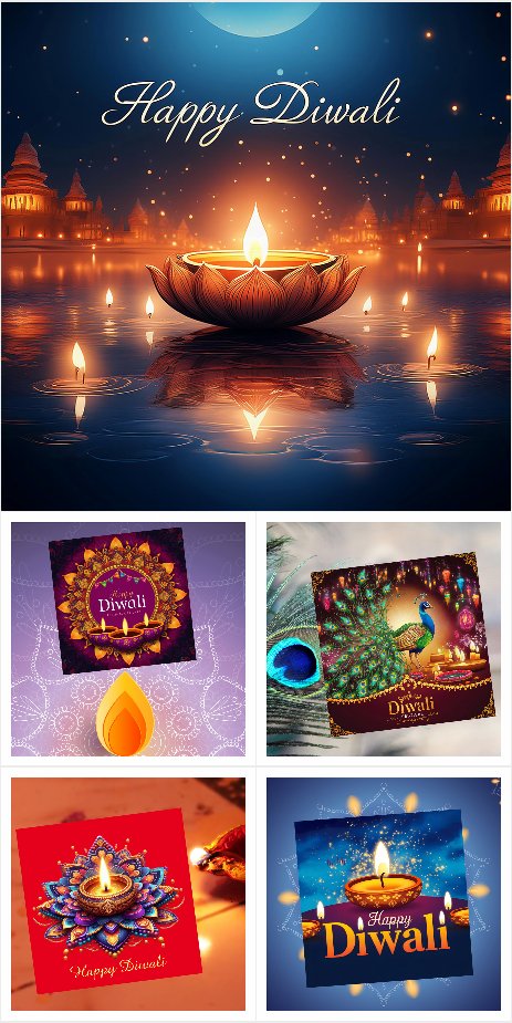 Beautiful Happy Diwali Greeting Cards