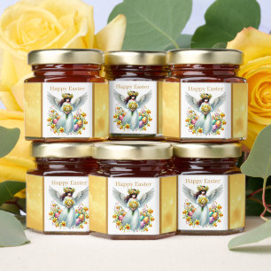 Beautiful Happy Easter Angel  Honey Jar Favors