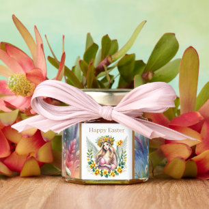 Beautiful Happy Easter Angel Honey Jar Favors
