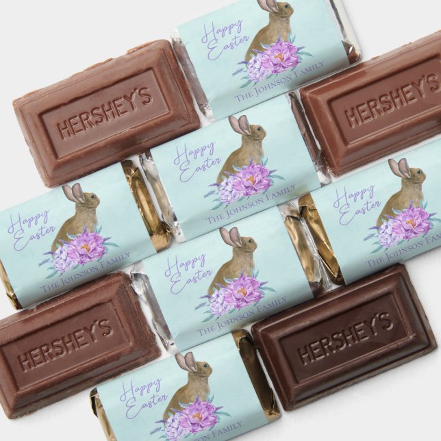 Beautiful Happy Easter Bunny Pastel Custom Party Hershey's Miniatures (Assorted)