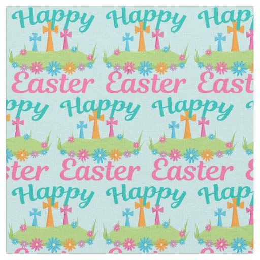 Beautiful Happy Easter Religious Fabric