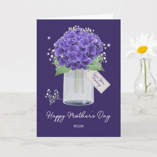 Beautiful Happy Mothers Day Purple Floral Card
