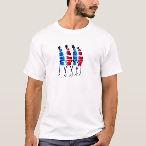 Beautiful Happy People Maasai Morans T_Shirt