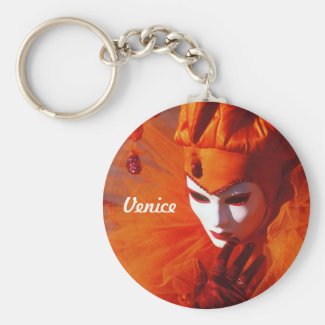 Beautiful Harlequin Basic Round Button Keychain