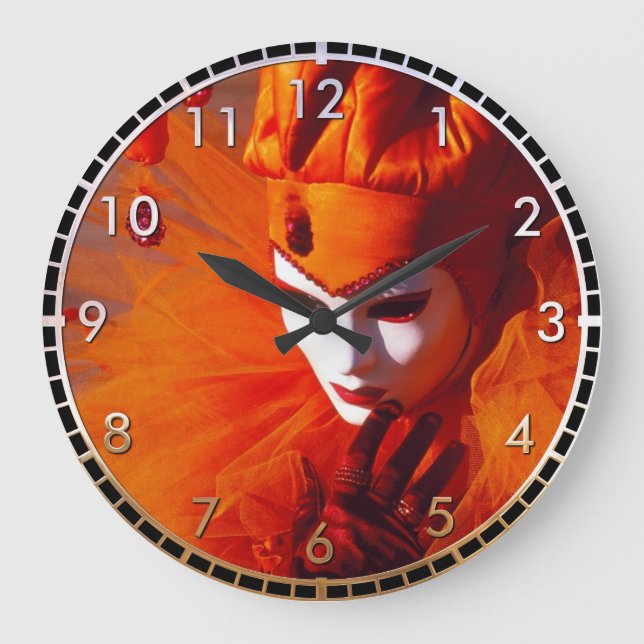 Beautiful Harlequin Large Clock (Front)