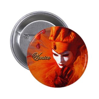 Beautiful Harlequin Pinback Button