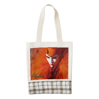 Beautiful Harlequin Zazzle HEART Tote Bag