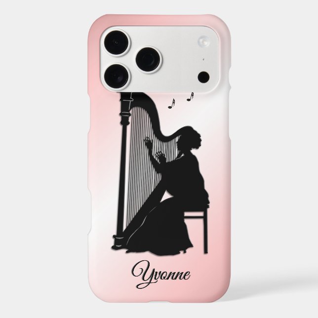 Beautiful Harp Player Personalized Iphone Case (Back)