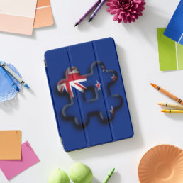 Beautiful Hashtag New Zealand 3D Flag Text  Colors iPad Pro Cover