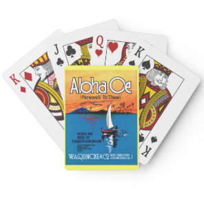 Beautiful Hawaii: ALOHA OE Farewell to Thee Poker Cards