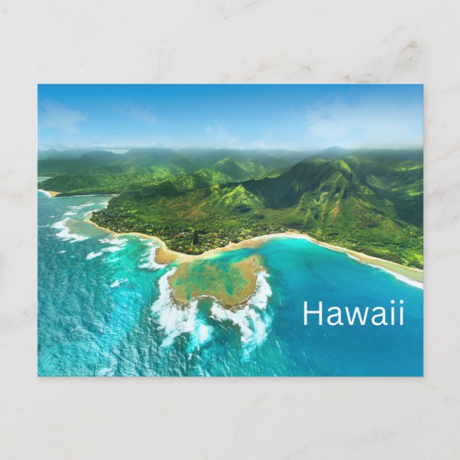 Beautiful Hawaii Beach and Ocean Island View Holiday Postcard (Front)
