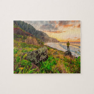 Beautiful Hawaii Beach Sun Sand & Green Paradise Jigsaw Puzzle