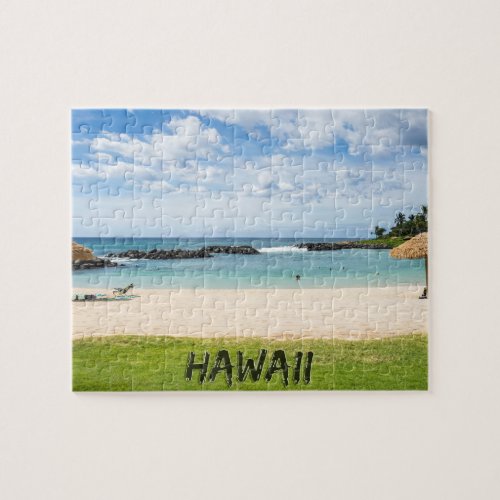 Beautiful Hawaii Beach  Sun Sand  Green Paradise Jigsaw Puzzle