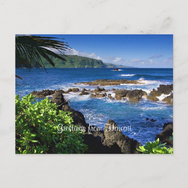 Beautiful Hawaii, scenic view, Postcard (Front)