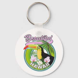 beautiful Hawaii travel logo Keychain