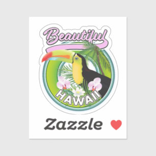 beautiful Hawaii travel logo Sticker