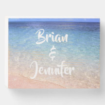 Beautiful Hawaiian Beach Wooden Box Sign