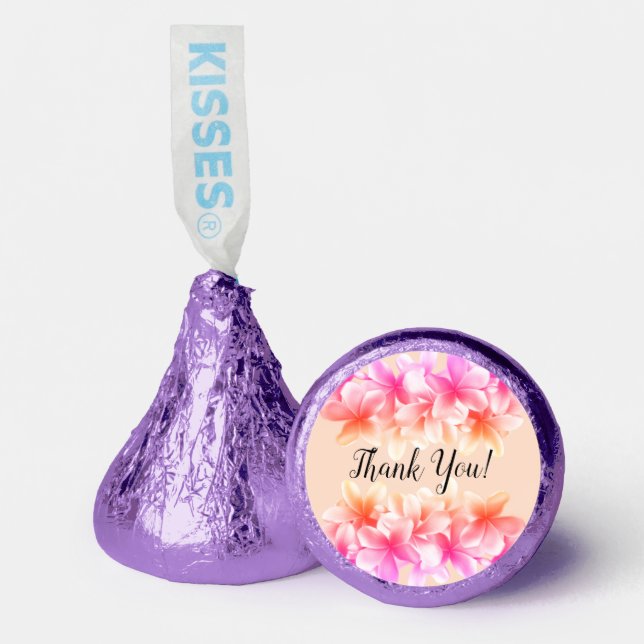 Beautiful Hawaiian Flowers Bridal Shower Hershey®'s Kisses® (Front)