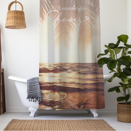 Beautiful Hawaiian Golden Beach  Shower Curtain