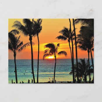 Beautiful Hawaiian Sunset Postcard by Virginia5050 at Zazzle