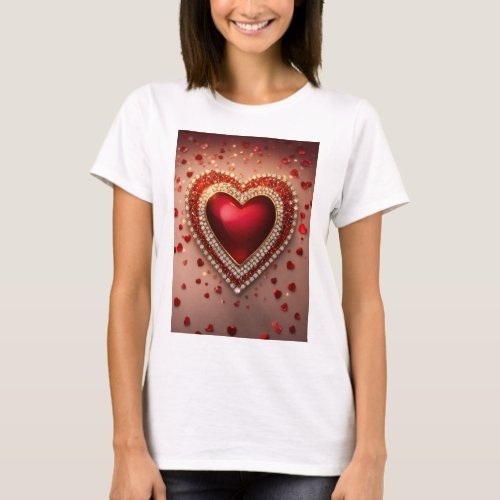 Beautiful Heart design Womens  T_Shirt