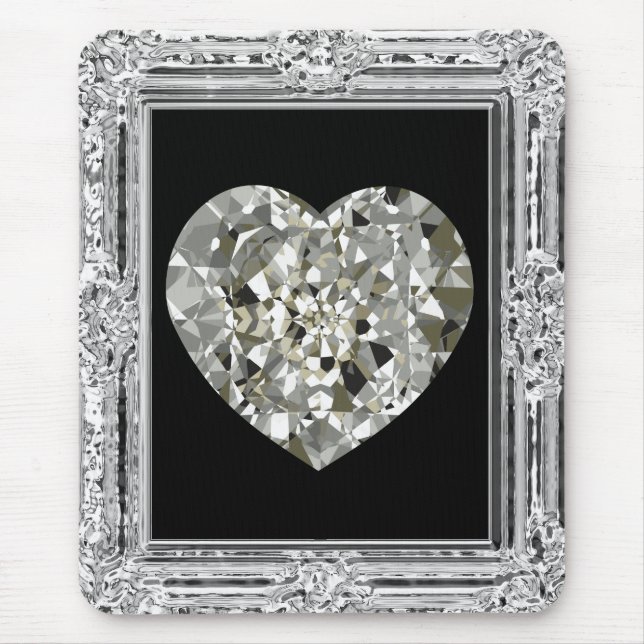 Beautiful Heart Of Diamonds Mousepad (Front)