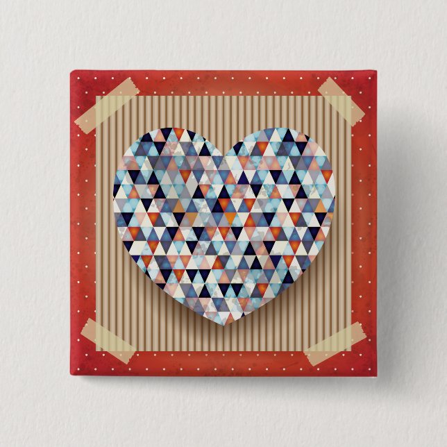Beautiful Heart Pinback Button (Front)