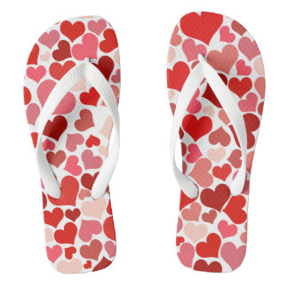 Beautiful hearts flip flops. flip flops